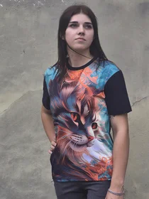 Футболки с полной запечаткой: Живописный Кот